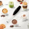 imageZulay Kitchen Milk Frother Wand Drink Mixer with AA Duracell Batteries Durable Handheld Milk Frother Electric Whisk  EasyClean Milk Frother Wand ampamp Mini Blender  Electric Coffee Frother  BlackBlack Copper