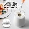 imageZulay Kitchen Milk Frother Wand Drink Mixer with AA Duracell Batteries Durable Handheld Milk Frother Electric Whisk  EasyClean Milk Frother Wand ampamp Mini Blender  Electric Coffee Frother  BlackMaple