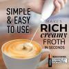 imageZulay Kitchen Milk Frother Wand Drink Mixer with AA Duracell Batteries Durable Handheld Milk Frother Electric Whisk  EasyClean Milk Frother Wand ampamp Mini Blender  Electric Coffee Frother  BlackWhite