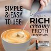 imageZulay Kitchen Milk Frother Wand Drink Mixer with AA Duracell Batteries Durable Handheld Milk Frother Electric Whisk  EasyClean Milk Frother Wand ampamp Mini Blender  Electric Coffee Frother  BlackStorm