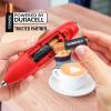 imageZulay Kitchen Milk Frother Wand Drink Mixer with AA Duracell Batteries Durable Handheld Milk Frother Electric Whisk  EasyClean Milk Frother Wand ampamp Mini Blender  Electric Coffee Frother  BlackRed