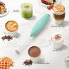imageZulay Kitchen Milk Frother Wand Drink Mixer with AA Duracell Batteries Durable Handheld Milk Frother Electric Whisk  EasyClean Milk Frother Wand ampamp Mini Blender  Electric Coffee Frother  BlackFresh Mint