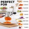 imageZulay Kitchen Premium Large 15oz Potato Ricer Heavy Duty Professional Stainless Steel Potato Masher and Ricer Kitchen Tool Press and Mash Kitchen Gadget  Metallic BlackSilver  Black