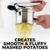 imageZulay Kitchen Premium Large 15oz Potato Ricer Heavy Duty Professional Stainless Steel Potato Masher and Ricer Kitchen Tool Press and Mash Kitchen Gadget  Metallic BlackBlackSilver