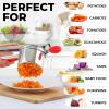 imageZulay Kitchen Premium Large 15oz Potato Ricer Heavy Duty Professional Stainless Steel Potato Masher and Ricer Kitchen Tool Press and Mash Kitchen Gadget  Metallic BlackRed  Silver