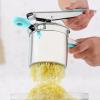 imageZulay Kitchen Premium Large 15oz Potato Ricer Heavy Duty Professional Stainless Steel Potato Masher and Ricer Kitchen Tool Press and Mash Kitchen Gadget  Metallic BlackTurquoise