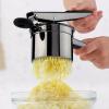 imageZulay Kitchen Premium Large 15oz Potato Ricer Heavy Duty Professional Stainless Steel Potato Masher and Ricer Kitchen Tool Press and Mash Kitchen Gadget  Metallic BlackMetallic Black