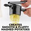 imageZulay Kitchen Premium Large 15oz Potato Ricer Heavy Duty Professional Stainless Steel Potato Masher and Ricer Kitchen Tool Press and Mash Kitchen Gadget  Metallic BlackMetallic Black