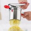 imageZulay Kitchen Premium Large 15oz Potato Ricer Heavy Duty Professional Stainless Steel Potato Masher and Ricer Kitchen Tool Press and Mash Kitchen Gadget  Metallic BlackRed  Silver