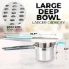 imageZulay Kitchen Premium Large 15oz Potato Ricer Heavy Duty Professional Stainless Steel Potato Masher and Ricer Kitchen Tool Press and Mash Kitchen Gadget  Metallic BlackTurquoise