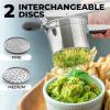 imageZulay Kitchen Premium Large 15oz Potato Ricer Heavy Duty Professional Stainless Steel Potato Masher and Ricer Kitchen Tool Press and Mash Kitchen Gadget  Metallic BlackBlackSilver
