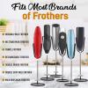 imageZulay Kitchen Ultra Frother Stand for Milk Frothers  Heavy Duty Premium Milk Frother Holder for Multiple Types of Handheld Frothers BlackBlack Ultra