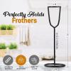 imageZulay Kitchen Ultra Frother Stand for Milk Frothers  Heavy Duty Premium Milk Frother Holder for Multiple Types of Handheld Frothers BlackBlack Ultra