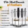 imageZulay Kitchen Ultra Frother Stand for Milk Frothers  Heavy Duty Premium Milk Frother Holder for Multiple Types of Handheld Frothers BlackDeluxe Black Original