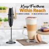 imageZulay Kitchen Ultra Frother Stand for Milk Frothers  Heavy Duty Premium Milk Frother Holder for Multiple Types of Handheld Frothers BlackDeluxe Black Original