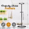 imageZulay Kitchen Ultra Frother Stand for Milk Frothers  Heavy Duty Premium Milk Frother Holder for Multiple Types of Handheld Frothers BlackDeluxe Black Original