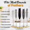 imageZulay Kitchen Ultra Frother Stand for Milk Frothers  Heavy Duty Premium Milk Frother Holder for Multiple Types of Handheld Frothers BlackGold Original