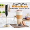 imageZulay Kitchen Ultra Frother Stand for Milk Frothers  Heavy Duty Premium Milk Frother Holder for Multiple Types of Handheld Frothers BlackGold Original
