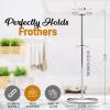 imageZulay Kitchen Ultra Frother Stand for Milk Frothers  Heavy Duty Premium Milk Frother Holder for Multiple Types of Handheld Frothers BlackSilver Original