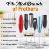 imageZulay Kitchen Ultra Frother Stand for Milk Frothers  Heavy Duty Premium Milk Frother Holder for Multiple Types of Handheld Frothers BlackSilver Ultra