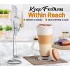 imageZulay Kitchen Ultra Frother Stand for Milk Frothers  Heavy Duty Premium Milk Frother Holder for Multiple Types of Handheld Frothers BlackSilver Ultra