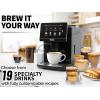 imageZulay Magia Fully Automatic Espresso Machine With Grinder  19 Customizable Coffee Options  AutoCleaning For Easy Maintenance  MilkFoam System For Latte Cappuccino Macchiato  OG BlackObsidian Black