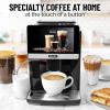 imageZulay Magia Fully Automatic Espresso Machine With Grinder  19 Customizable Coffee Options  AutoCleaning For Easy Maintenance  MilkFoam System For Latte Cappuccino Macchiato  OG BlackMidnight Silver