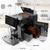imageZulay Magia Fully Automatic Espresso Machine With Grinder  19 Customizable Coffee Options  AutoCleaning For Easy Maintenance  MilkFoam System For Latte Cappuccino Macchiato  OG BlackMidnight Silver