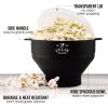 imageZulay Microwave Popcorn Popper  BPAFree Silicone Popcorn Popper Microwave Popcorn Bowl  Collapsible Microwave Popcorn Maker  Family Movie Night Supplies  BlackBlack