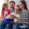 imageZulay Microwave Popcorn Popper  BPAFree Silicone Popcorn Popper Microwave Popcorn Bowl  Collapsible Microwave Popcorn Maker  Family Movie Night Supplies  BlackBold Blue