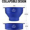 imageZulay Microwave Popcorn Popper  BPAFree Silicone Popcorn Popper Microwave Popcorn Bowl  Collapsible Microwave Popcorn Maker  Family Movie Night Supplies  BlackBold Blue
