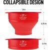 imageZulay Microwave Popcorn Popper  BPAFree Silicone Popcorn Popper Microwave Popcorn Bowl  Collapsible Microwave Popcorn Maker  Family Movie Night Supplies  BlackRed