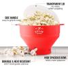 imageZulay Microwave Popcorn Popper  BPAFree Silicone Popcorn Popper Microwave Popcorn Bowl  Collapsible Microwave Popcorn Maker  Family Movie Night Supplies  BlackRed