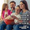 imageZulay Microwave Popcorn Popper  BPAFree Silicone Popcorn Popper Microwave Popcorn Bowl  Collapsible Microwave Popcorn Maker  Family Movie Night Supplies  BlackRed