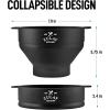 imageZulay Microwave Popcorn Popper  BPAFree Silicone Popcorn Popper Microwave Popcorn Bowl  Collapsible Microwave Popcorn Maker  Family Movie Night Supplies  BlackBlack