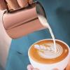 imageZulay Milk Frother Cup 350ml600ml950ml 12oz20oz32oz  Stainless Steel Frothing Pitcher with Latte Art Pen  LaserWelded Handle ampamp Precise Measurement Markings  12ozRose Gold