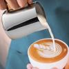 imageZulay Milk Frother Cup 350ml600ml950ml 12oz20oz32oz  Stainless Steel Frothing Pitcher with Latte Art Pen  LaserWelded Handle ampamp Precise Measurement Markings  12ozSilver