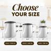 imageZulay Milk Frother Cup 350ml600ml950ml 12oz20oz32oz  Stainless Steel Frothing Pitcher with Latte Art Pen  LaserWelded Handle ampamp Precise Measurement Markings  12ozSilver