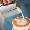 imageZulay Milk Frother Cup 350ml600ml950ml 12oz20oz32oz  Stainless Steel Frothing Pitcher with Latte Art Pen  LaserWelded Handle ampamp Precise Measurement Markings  12ozSilver