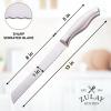 imageZulay Serrated Bread Knife  Stainless Steel Bread Knife for Homemade Bread Cake Bagel  One Piece Bread Cutter ampamp Slicer with Tip Safety Guard  Sharp 8Inch Blade ampamp 5Inch Handle BlackSilver