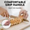 imageZulay Serrated Bread Knife  Stainless Steel Bread Knife for Homemade Bread Cake Bagel  One Piece Bread Cutter ampamp Slicer with Tip Safety Guard  Sharp 8Inch Blade ampamp 5Inch Handle BlackSilver
