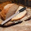 imageZulay Serrated Bread Knife  Stainless Steel Bread Knife for Homemade Bread Cake Bagel  One Piece Bread Cutter ampamp Slicer with Tip Safety Guard  Sharp 8Inch Blade ampamp 5Inch Handle BlackBlack