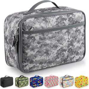 imageZulay Insulated Lunch Bag  Thermal Kids Lunch Bag With Spacious Compartment ampamp BuiltIn Handle  Portable Back To School Lunch Bag For Kids Boys ampamp Girls To Keep Food Fresh LadybugsDigital Camouflage