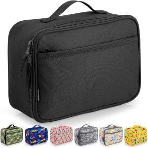 imageZulay Insulated Lunch Bag  Thermal Kids Lunch Bag With Spacious Compartment ampamp BuiltIn Handle  Portable Back To School Lunch Bag For Kids Boys ampamp Girls To Keep Food Fresh LadybugsBlack