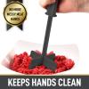 imageSimple Craft Meat Chopper  Premium Meat Masher Ground Beef Masher ampamp Hamburger Chopper Utensil  Perfect For Turkey Mashed Potato Baking Cooking ampamp More BlackBlack