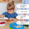 imageZulay 3Piece Kids Knife Set for Real Cooking ampamp Baking  Toddler Knives for Cutting Fruits Veggies ampamp Cake  Childrens Montessori Knife with Serrated Edges  Safe ampamp Fun Lettuce Knife GreenPink