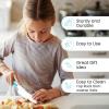 imageZulay 3Piece Kids Knife Set for Real Cooking ampamp Baking  Toddler Knives for Cutting Fruits Veggies ampamp Cake  Childrens Montessori Knife with Serrated Edges  Safe ampamp Fun Lettuce Knife GreenBlue