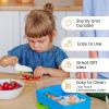 imageZulay 3Piece Kids Knife Set for Real Cooking ampamp Baking  Toddler Knives for Cutting Fruits Veggies ampamp Cake  Childrens Montessori Knife with Serrated Edges  Safe ampamp Fun Lettuce Knife GreenApricot Orange