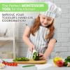 imageZulay 3Piece Kids Knife Set for Real Cooking ampamp Baking  Toddler Knives for Cutting Fruits Veggies ampamp Cake  Childrens Montessori Knife with Serrated Edges  Safe ampamp Fun Lettuce Knife GreenGreen  White