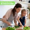imageZulay 3Piece Kids Knife Set for Real Cooking ampamp Baking  Toddler Knives for Cutting Fruits Veggies ampamp Cake  Childrens Montessori Knife with Serrated Edges  Safe ampamp Fun Lettuce Knife GreenGreen  White